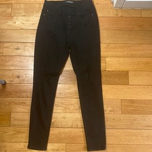 Black denim jeans